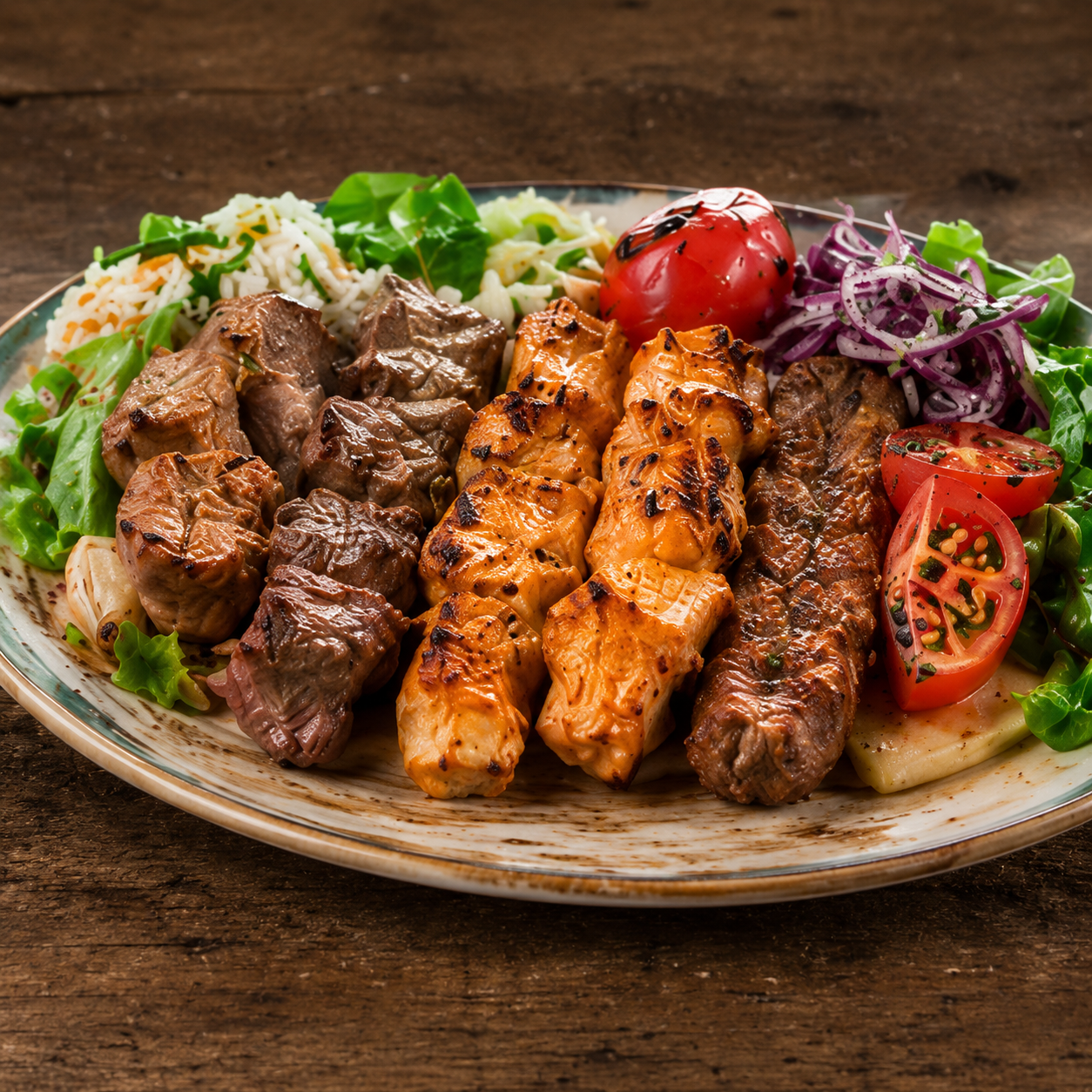 Lamb Shish, Chicken Shish & Lamb Kofte